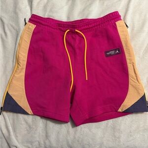 Jordan Men's Fuchsia and Beige Athletic Shorts